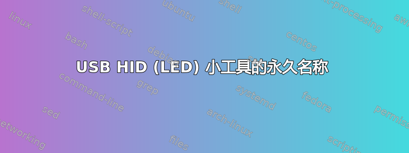 USB HID (LED) 小工具的永久名称