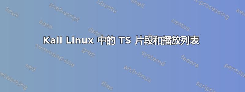 Kali Linux 中的 TS 片段和播放列表