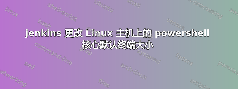 jenkins 更改 Linux 主机上的 powershell 核心默认终端大小