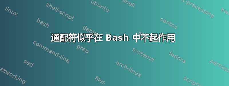 通配符似乎在 Bash 中不起作用