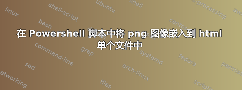 在 Powershell 脚本中将 png 图像嵌入到 html 单个文件中