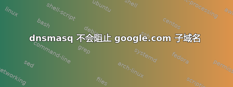 dnsmasq 不会阻止 google.com 子域名