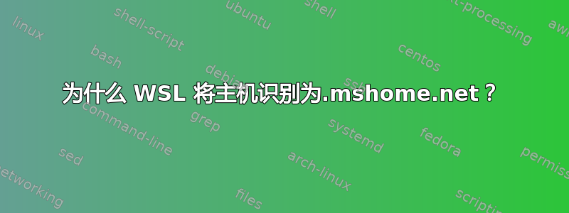 为什么 WSL 将主机识别为.mshome.net？