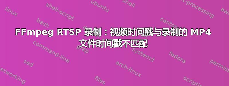 FFmpeg RTSP 录制：视频时间戳与录制的 MP4 文件时间戳不匹配