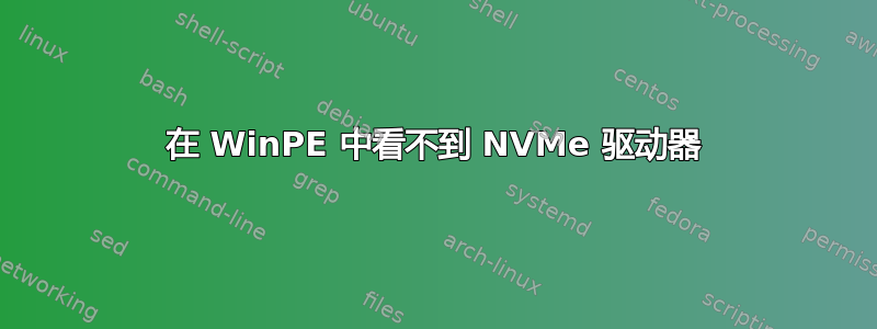 在 WinPE 中看不到 NVMe 驱动器