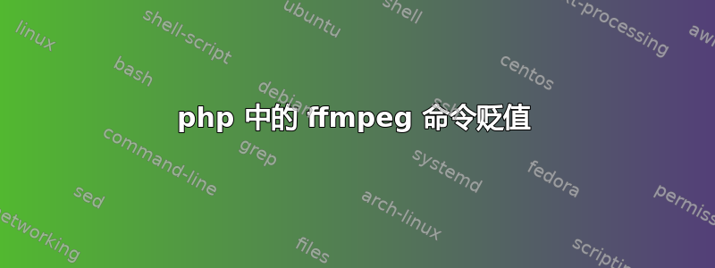 php 中的 ffmpeg 命令贬值