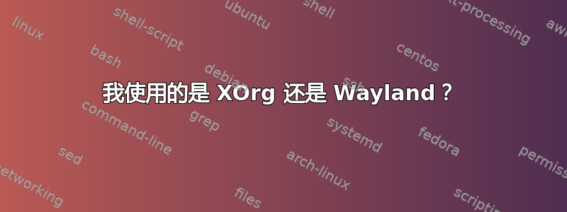 我使用的是 XOrg 还是 Wayland？