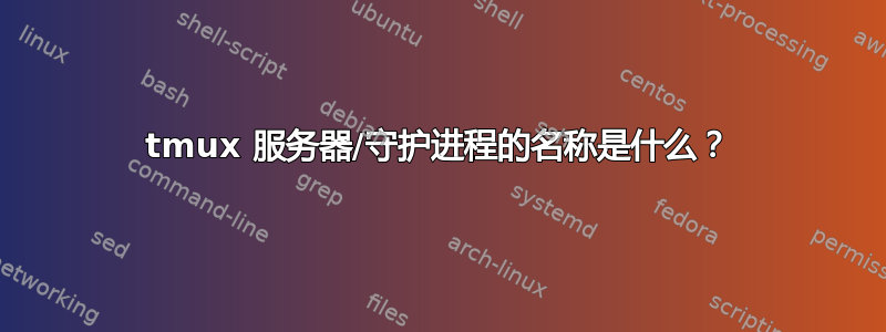 tmux 服务器/守护进程的名称是什么？