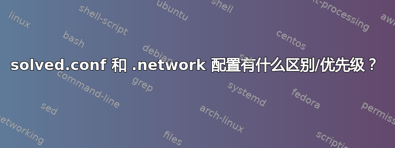 solved.conf 和 .network 配置有什么区别/优先级？