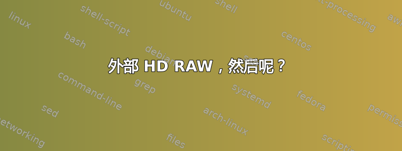 外部 HD RAW，然后呢？