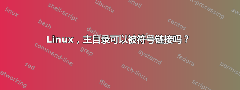 Linux，主目录可以被符号链接吗？