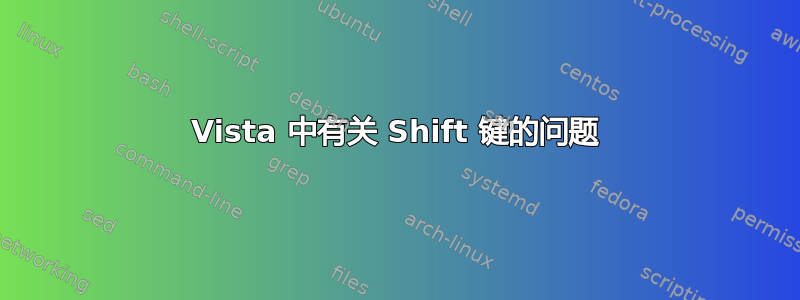 Vista 中有关 Shift 键的问题