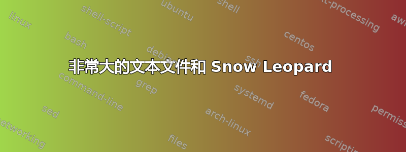 非常大的文本文件和 Snow Leopard