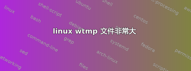 linux wtmp 文件非常大