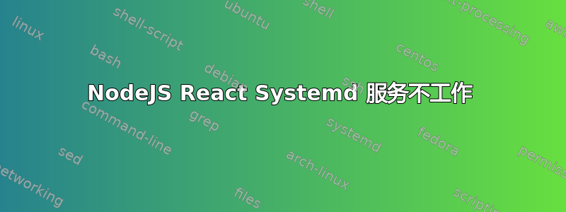 NodeJS React Systemd 服务不工作