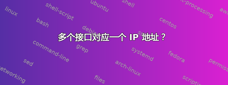 多个接口对应一个 IP 地址？