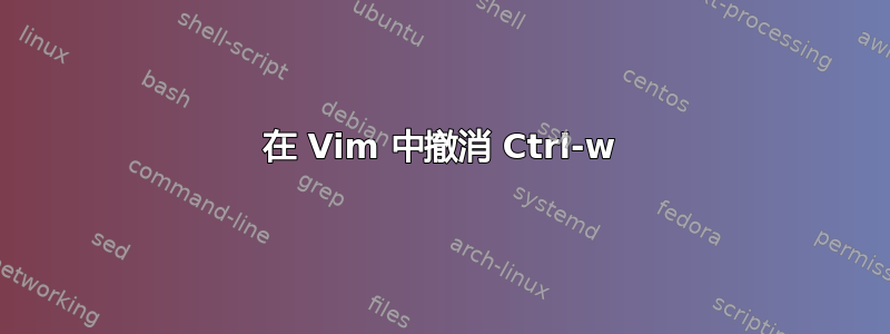 在 Vim 中撤消 Ctrl-w