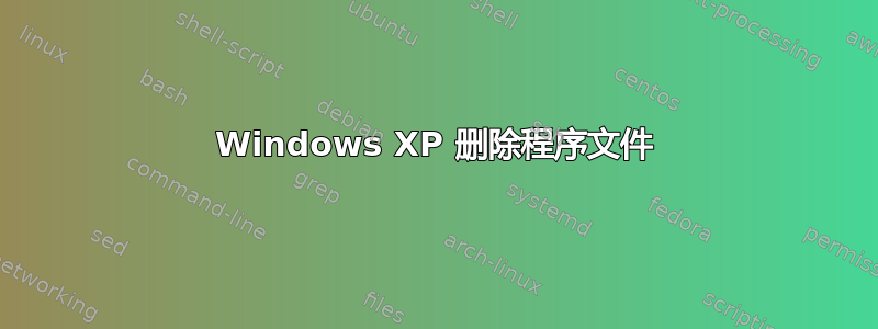 Windows XP 删除程序文件