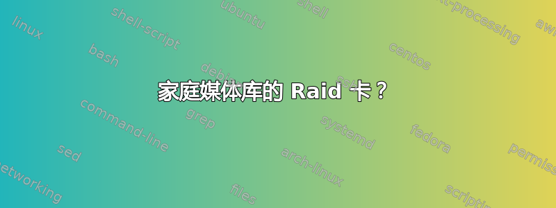 家庭媒体库的 Raid 卡？