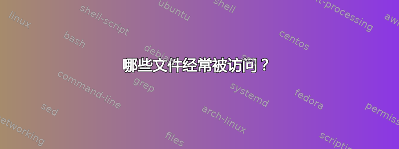 哪些文件经常被访问？