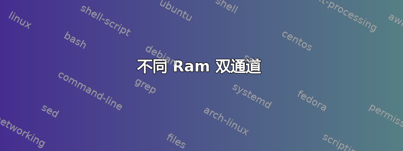 不同 Ram 双通道