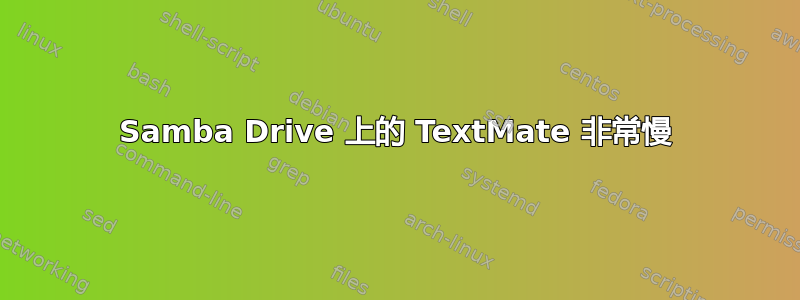 Samba Drive 上的 TextMate 非常慢