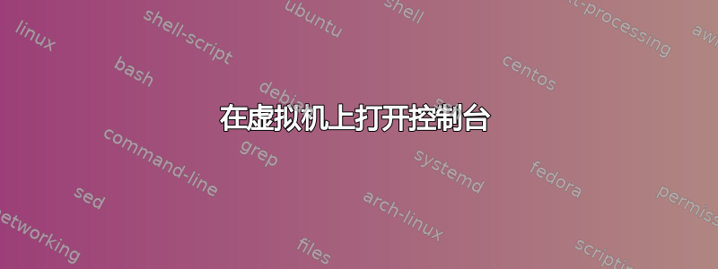 在虚拟机上打开控制台