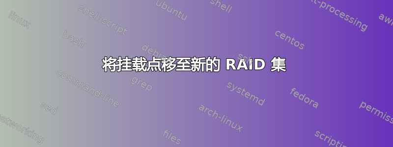 将挂载点移至新的 RAID 集