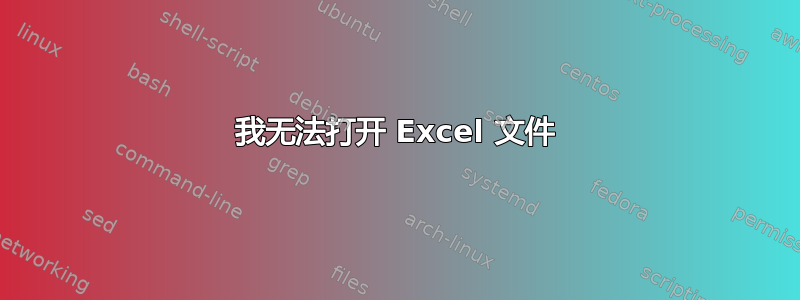 我无法打开 Excel 文件