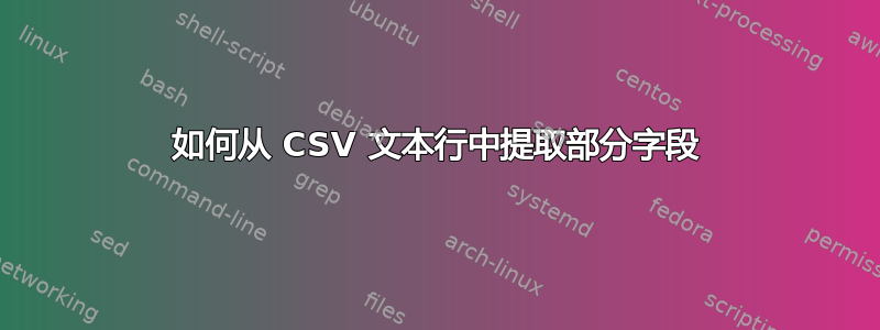 如何从 CSV 文本行中提取部分字段