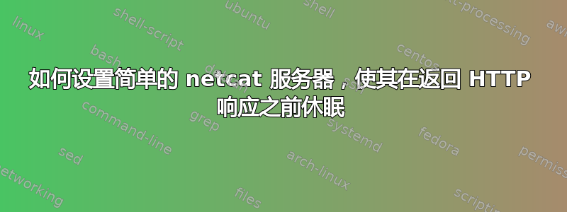 如何设置简单的 netcat 服务器，使其在返回 HTTP 响应之前休眠