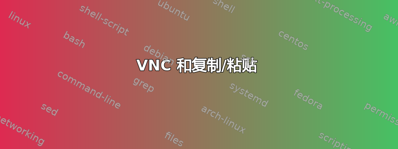 VNC 和复制/粘贴