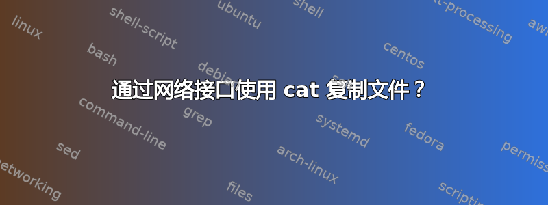 通过网络接口使用 cat 复制文件？