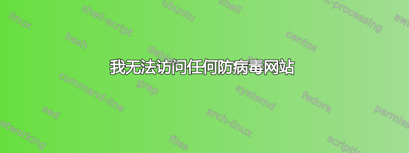 我无法访问任何防病毒网站