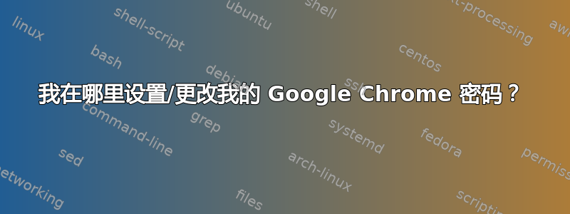 我在哪里设置/更改我的 Google Chrome 密码？