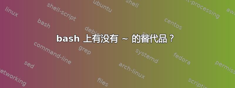 bash 上有没有 ~ 的替代品？