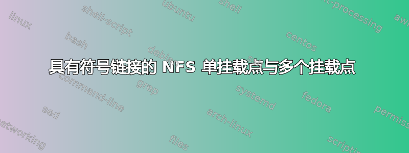 具有符号链接的 NFS 单挂载点与多个挂载点