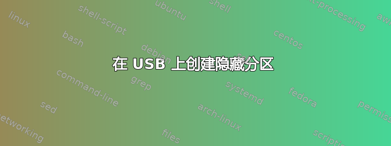 在 USB 上创建隐藏分区