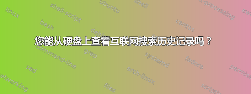 您能从硬盘上查看互联网搜索历史记录吗？