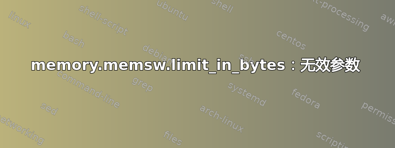 memory.memsw.limit_in_bytes：无效参数