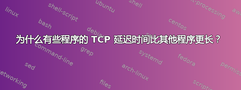 为什么有些程序的 TCP 延迟时间比其他程序更长？