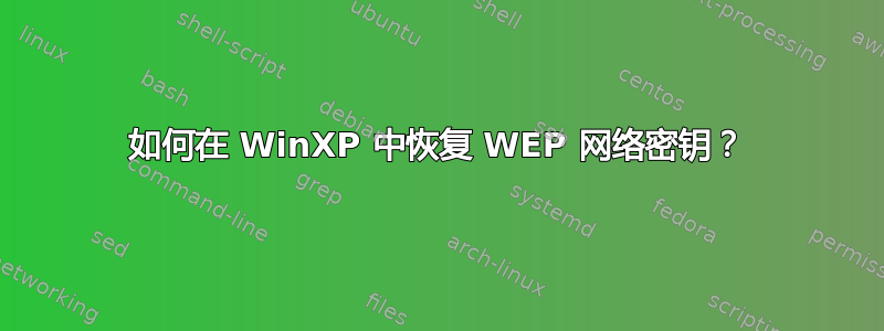 如何在 WinXP 中恢复 WEP 网络密钥？