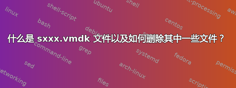 什么是 sxxx.vmdk 文件以及如何删除其中一些文件？