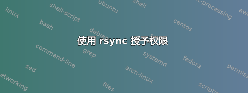 使用 rsync 授予权限