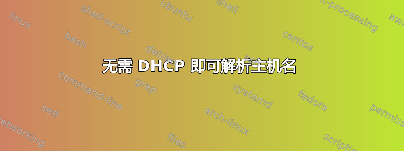 无需 DHCP 即可解析主机名