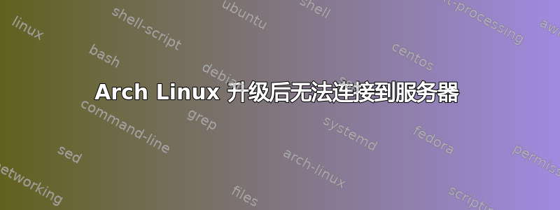 Arch Linux 升级后无法连接到服务器