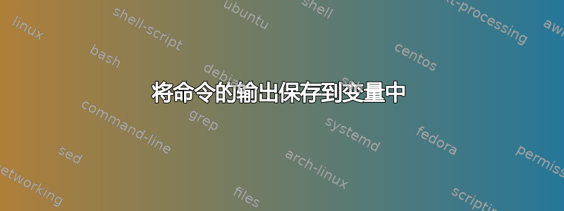 将命令的输出保存到变量中