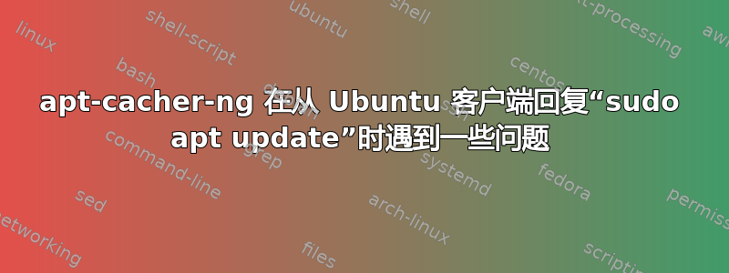 apt-cacher-ng 在从 Ubuntu 客户端回复“sudo apt update”时遇到一些问题