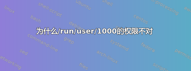 为什么/run/user/1000的权限不对