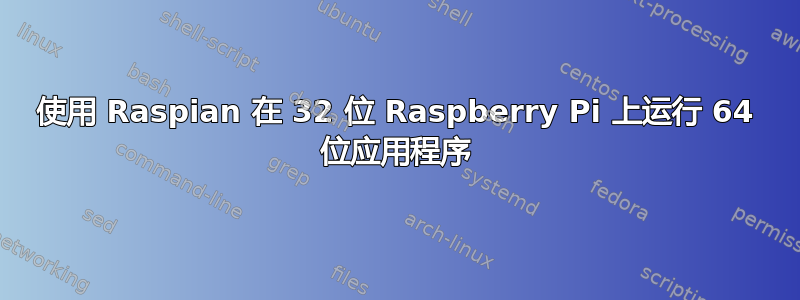 使用 Raspian 在 32 位 Raspberry Pi 上运行 64 位应用程序